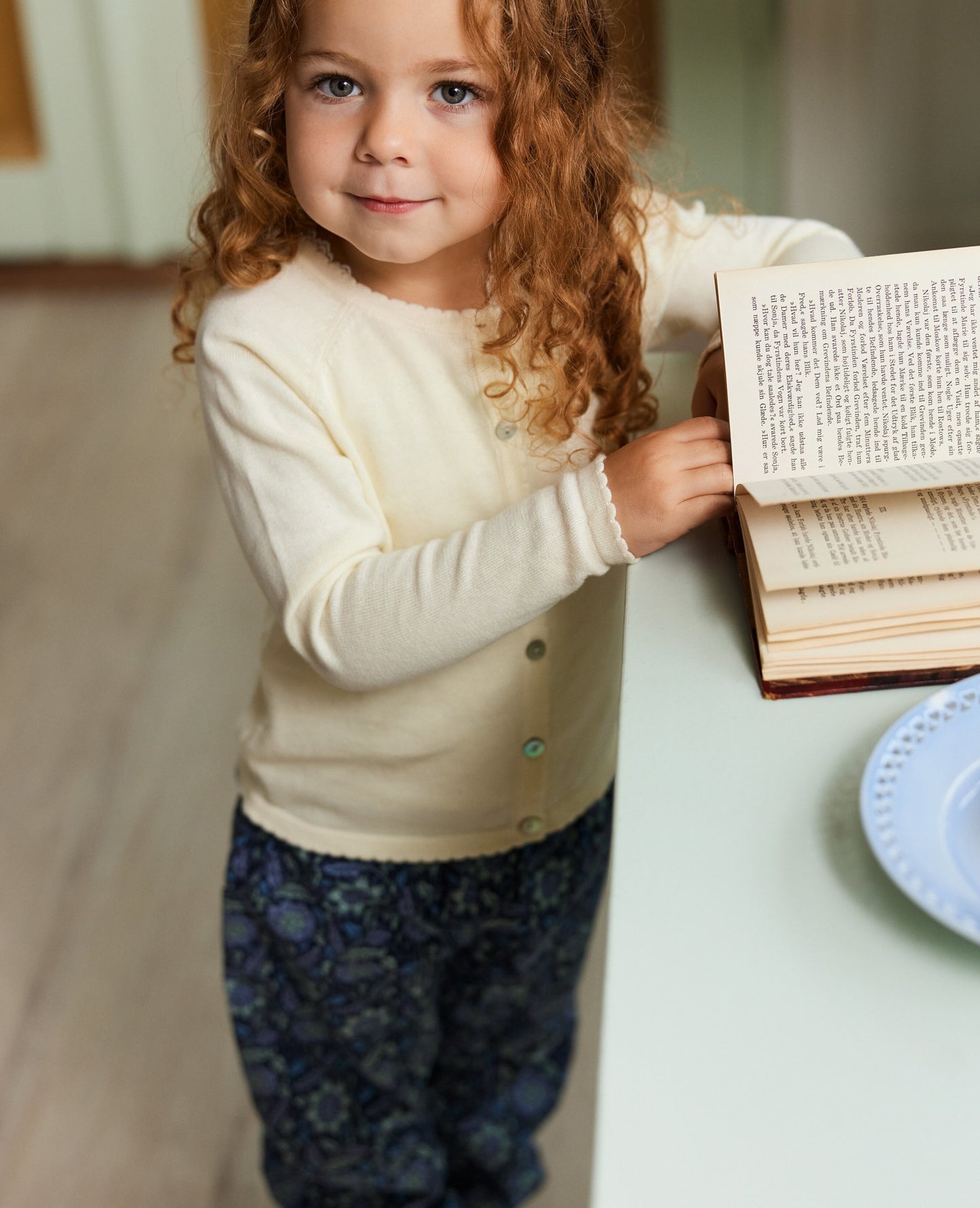 MINI BASIC ORGANIC LIGHT KNIT CARDIGAN