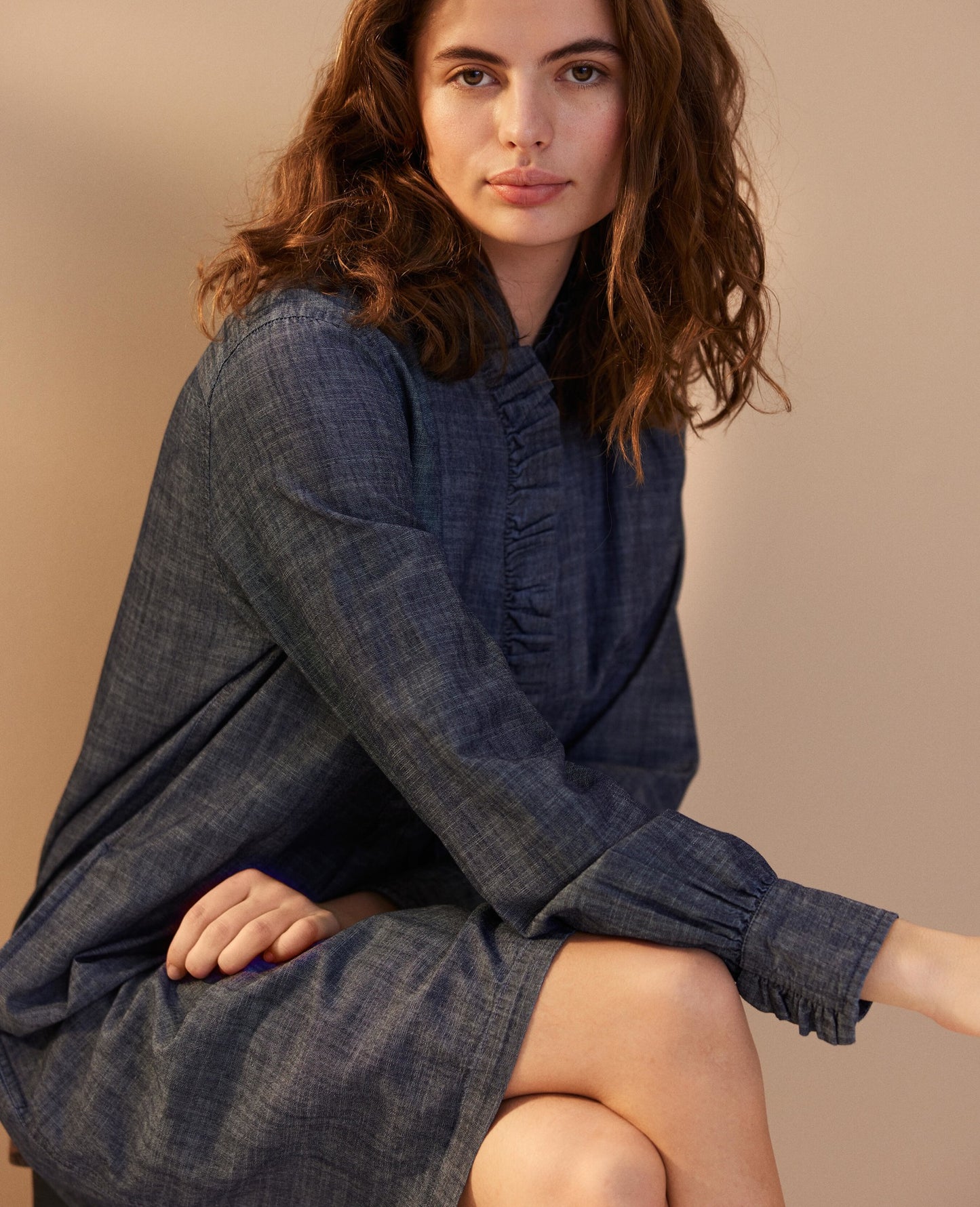 LIGHT WEIGHT INDIGO DRESS