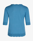 LOUISANN SHORT SLEEVE PULLOVER WITH POINTELLE