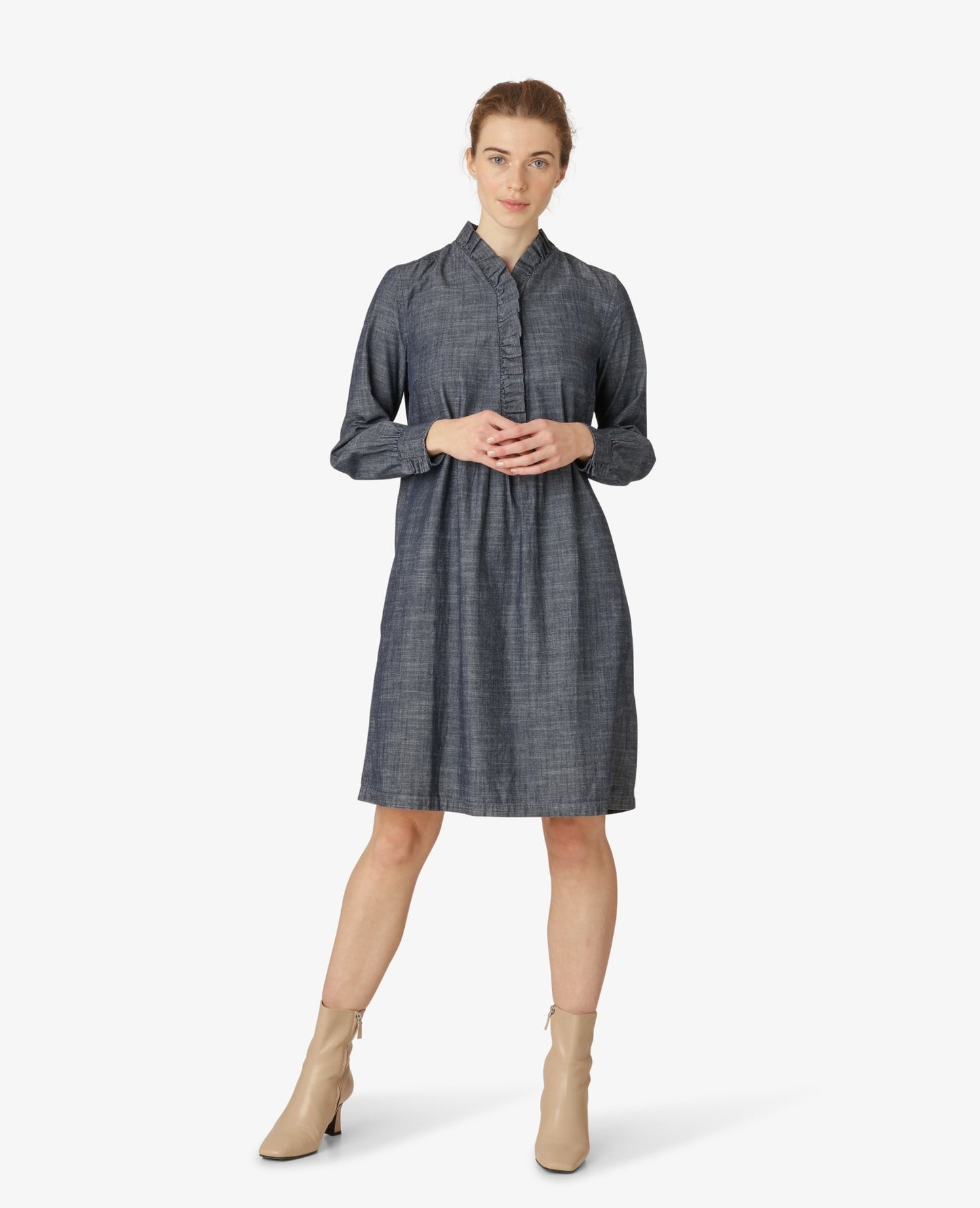 LIGHT WEIGHT INDIGO DRESS