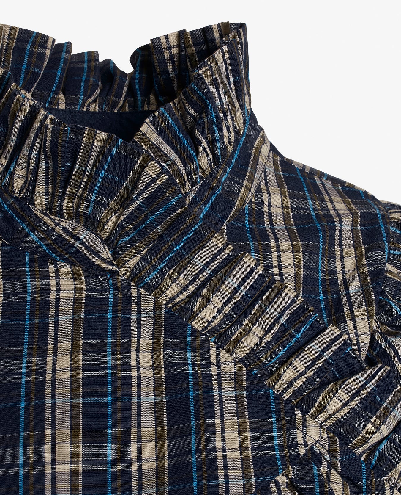 ORGANIC BLUE CHECK BLOUSE