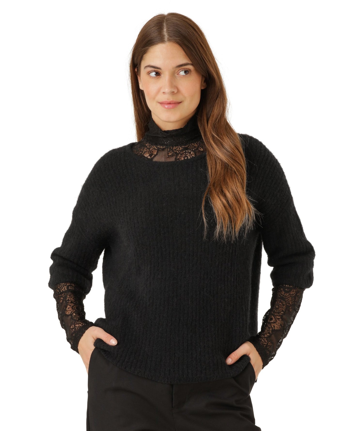 HILDENN KNITTED PULLOVER 3/4 SLEEVES