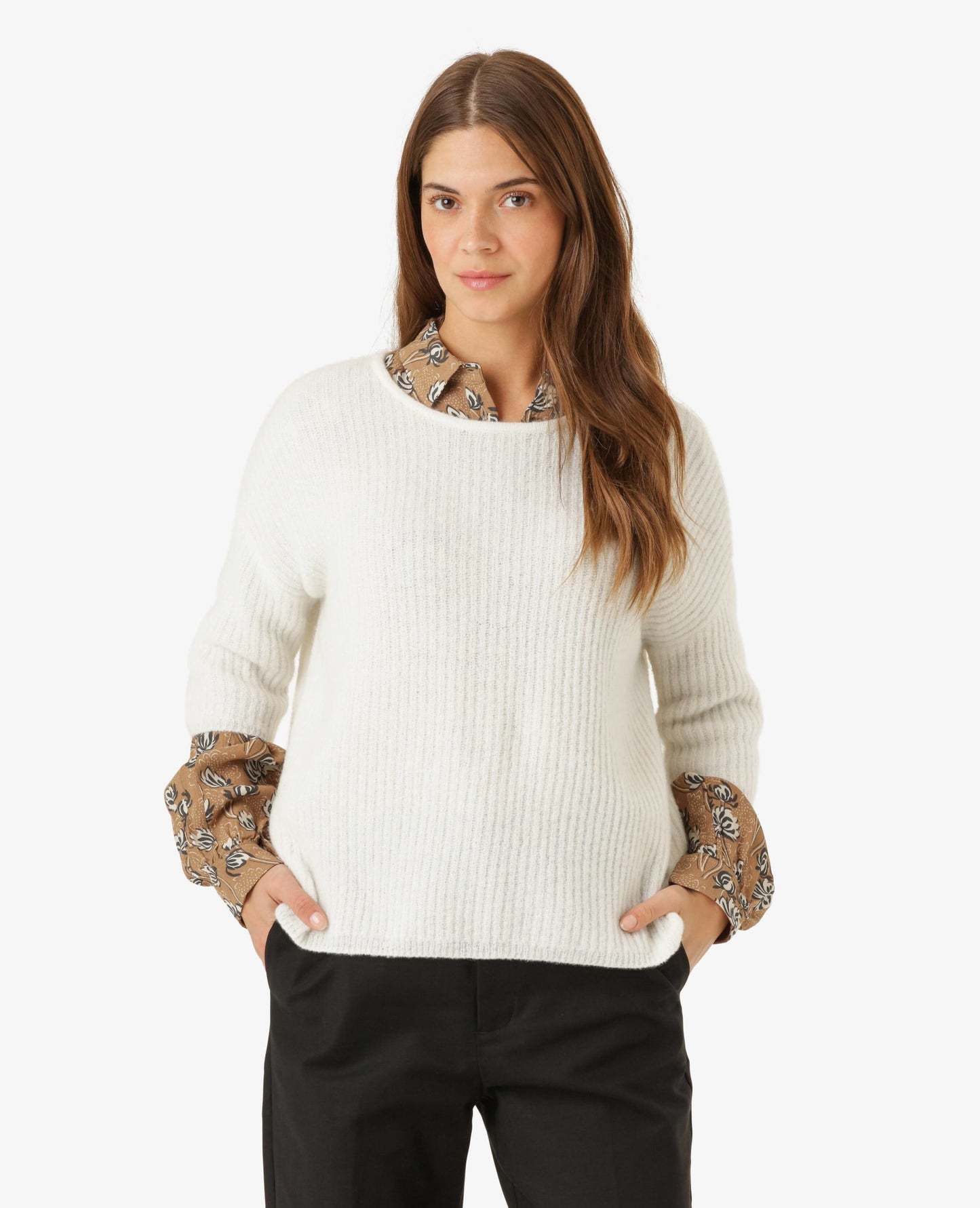 HILDENN KNITTED PULLOVER 3/4 SLEEVES