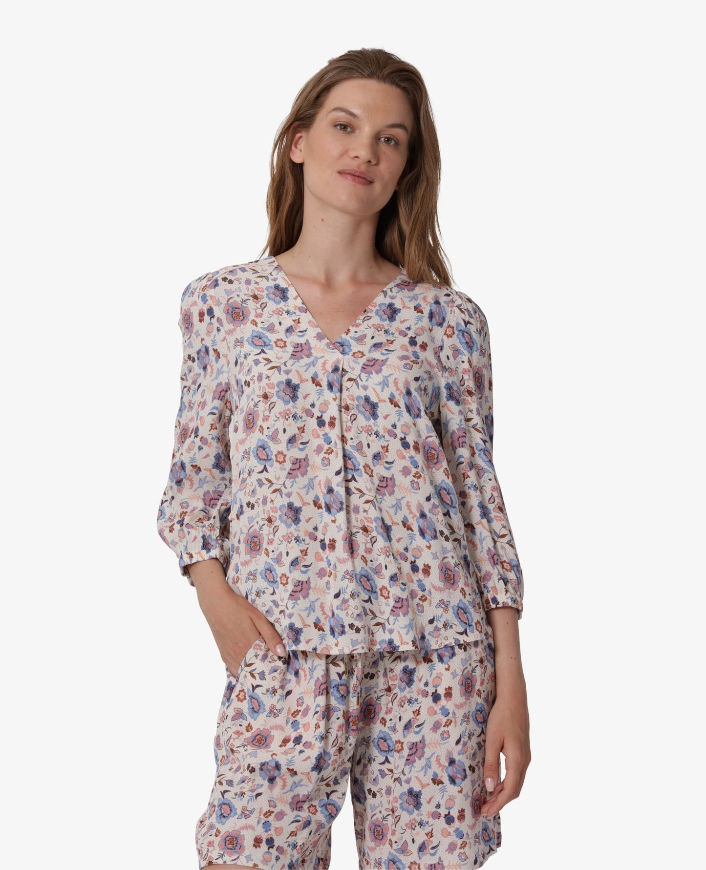 FLORAL MOSS BLOUSE