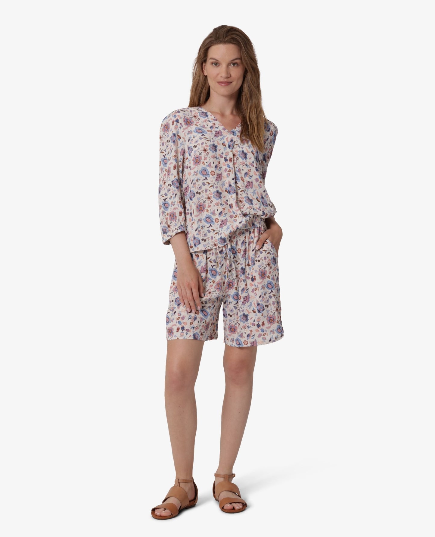 FLORAL MOSS BLOUSE
