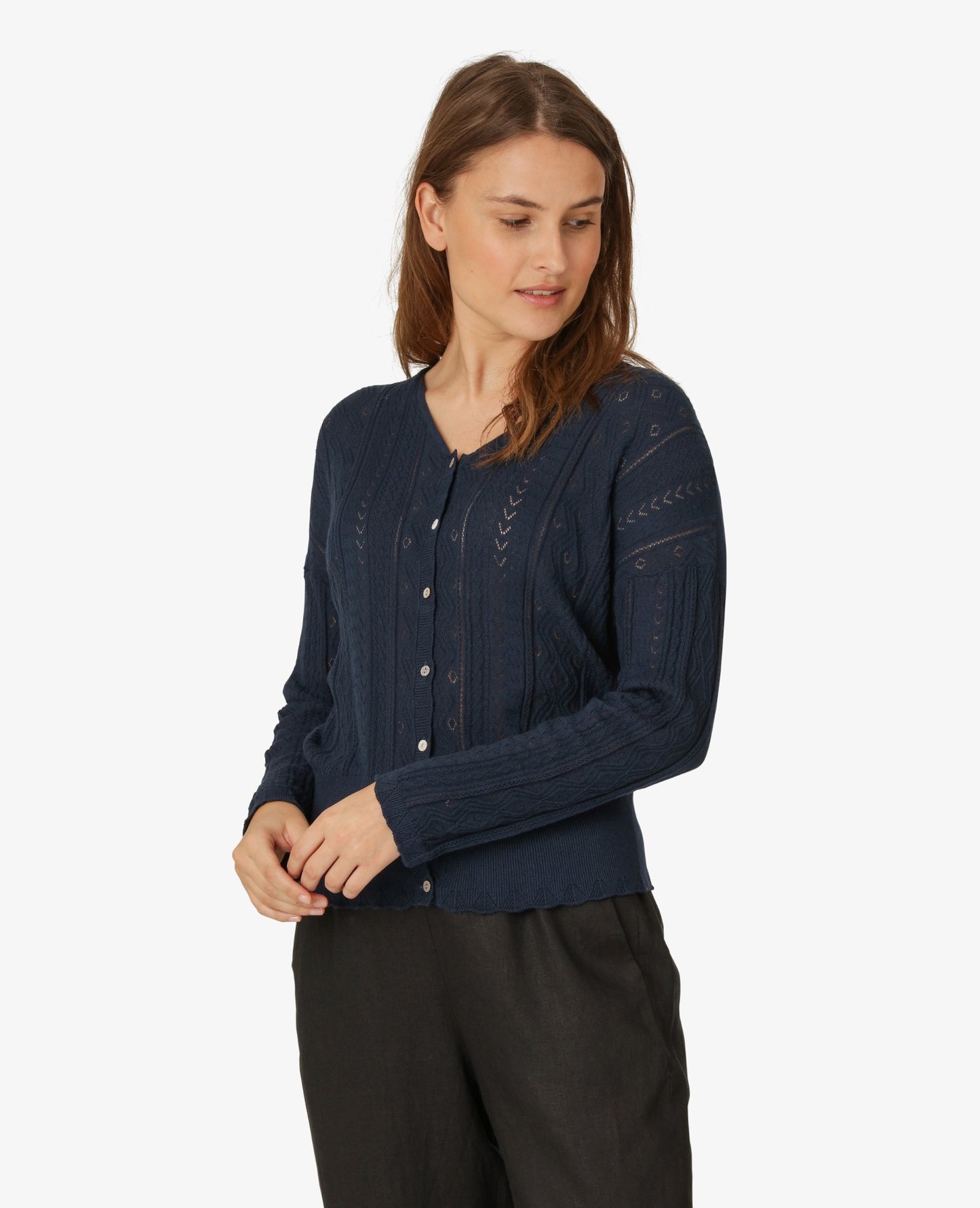 ORGANIC COTTON KNIT CARDIGAN
