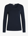 ORGANIC COTTON BLOUSE WITH LACE HEM