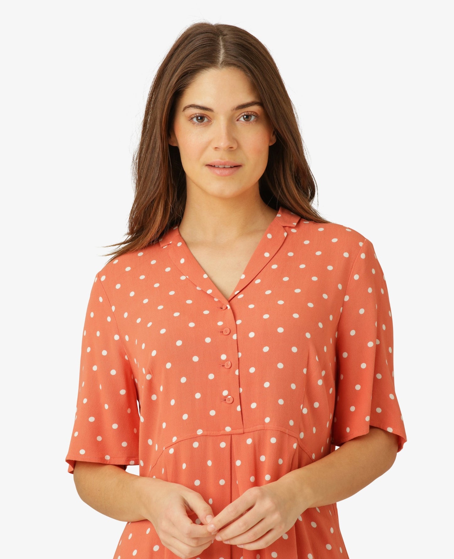 DOTTED FINE MOSS DRESS