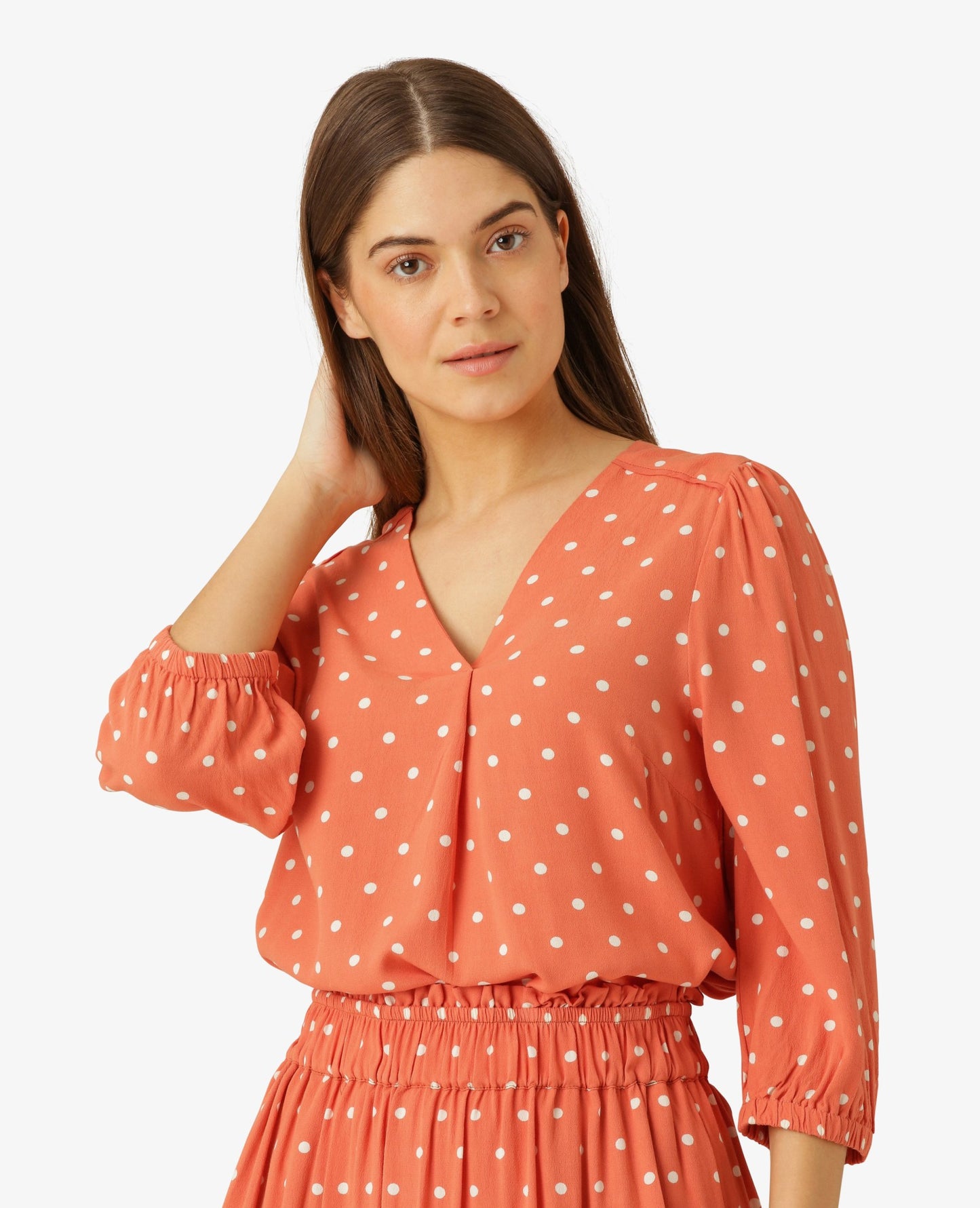 DOTTED FINE MOSS BLOUSE