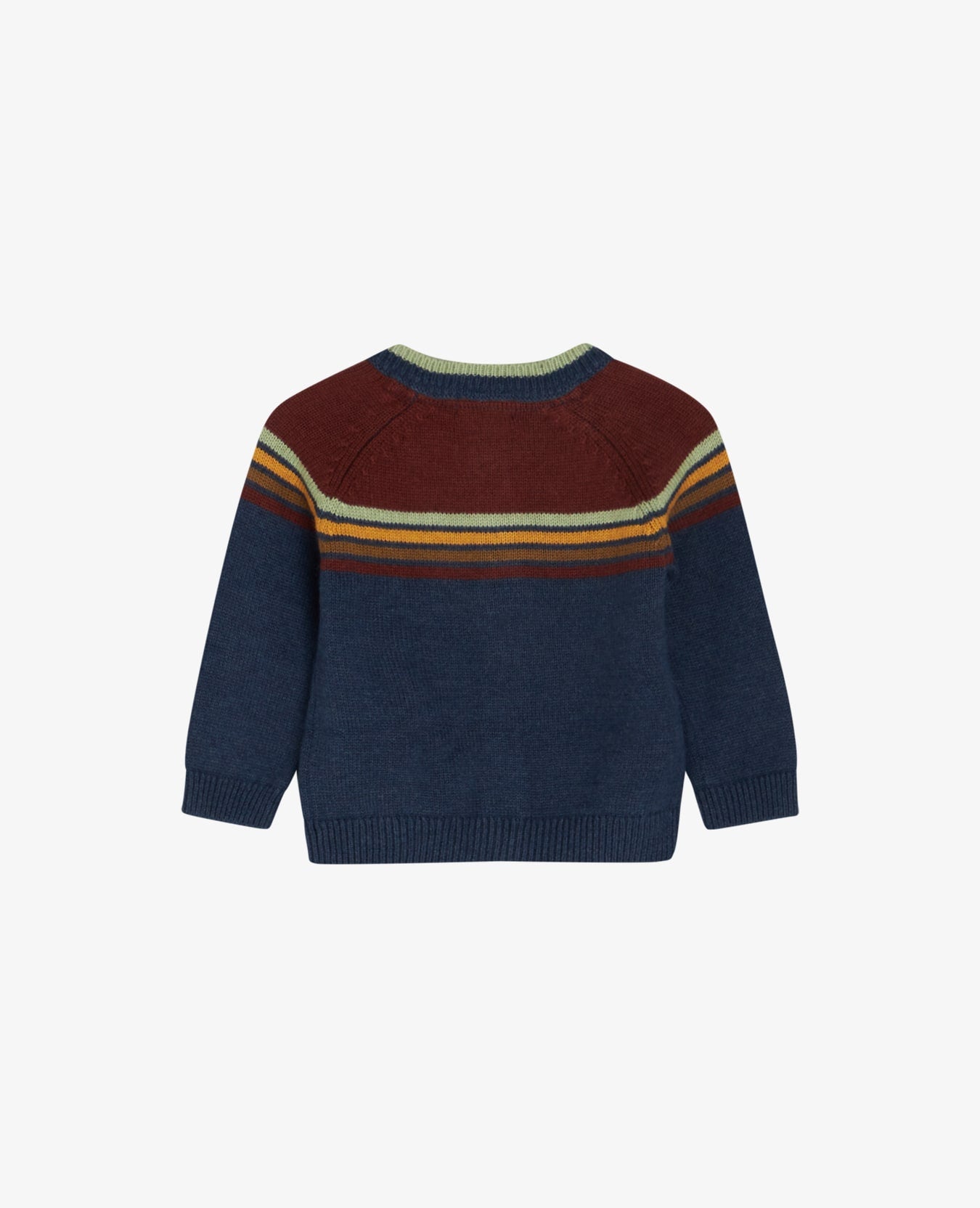 BOY STRIPED WOOL CARDIGAN