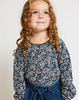 MINI BLUE FLOWER ORG. JERSEY T-SHIRT Molly´s Collective ApS T-shirt
