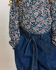 MINI BLUE FLOWER ORG. JERSEY T-SHIRT Molly´s Collective ApS T-shirt