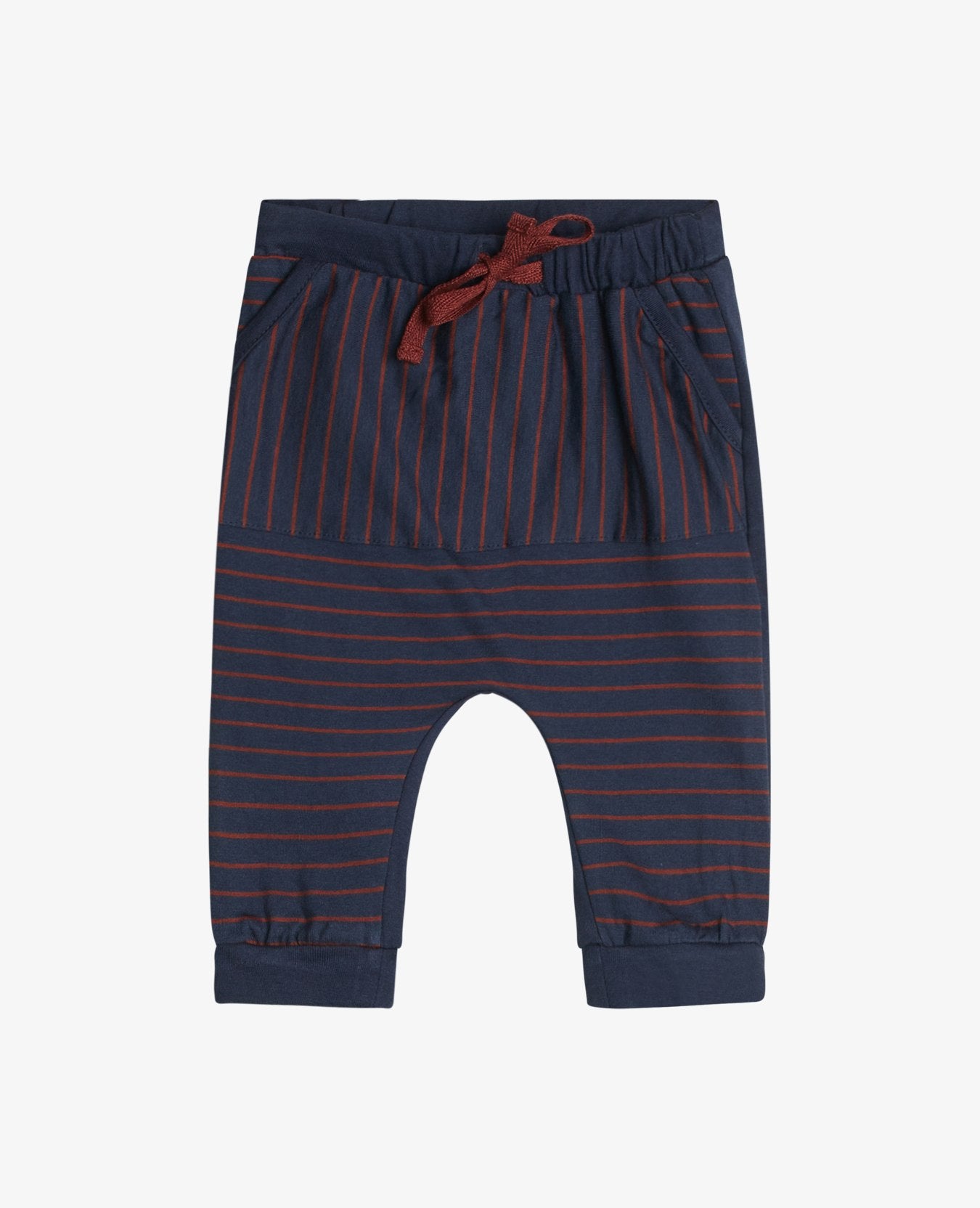 BOY ORG. STRIPED JERSEY TROUSERS