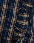 MINI ORG BLUE CHECK BLOUSE Molly´s Collective ApS Bluser