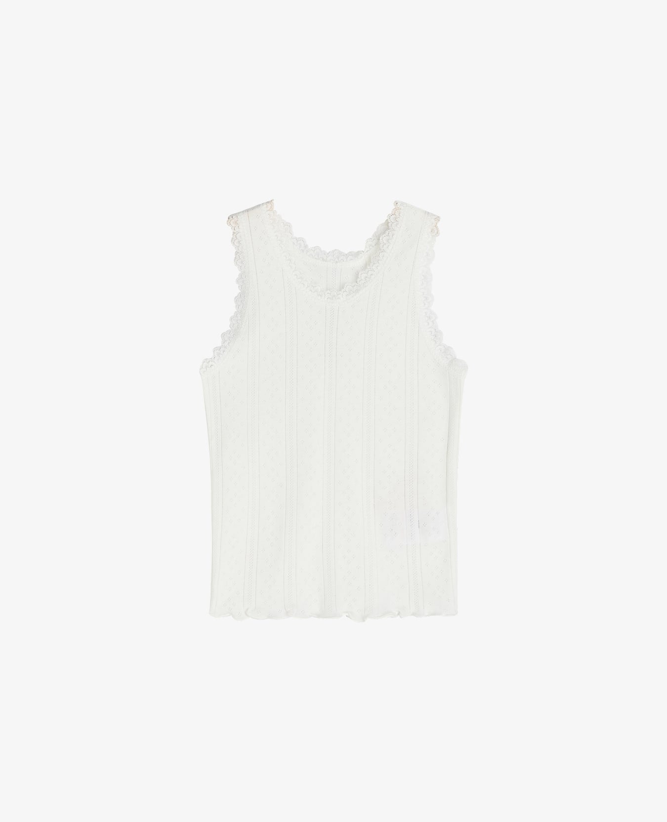 MINI ORGANIC COTTON POINTELLE TOP