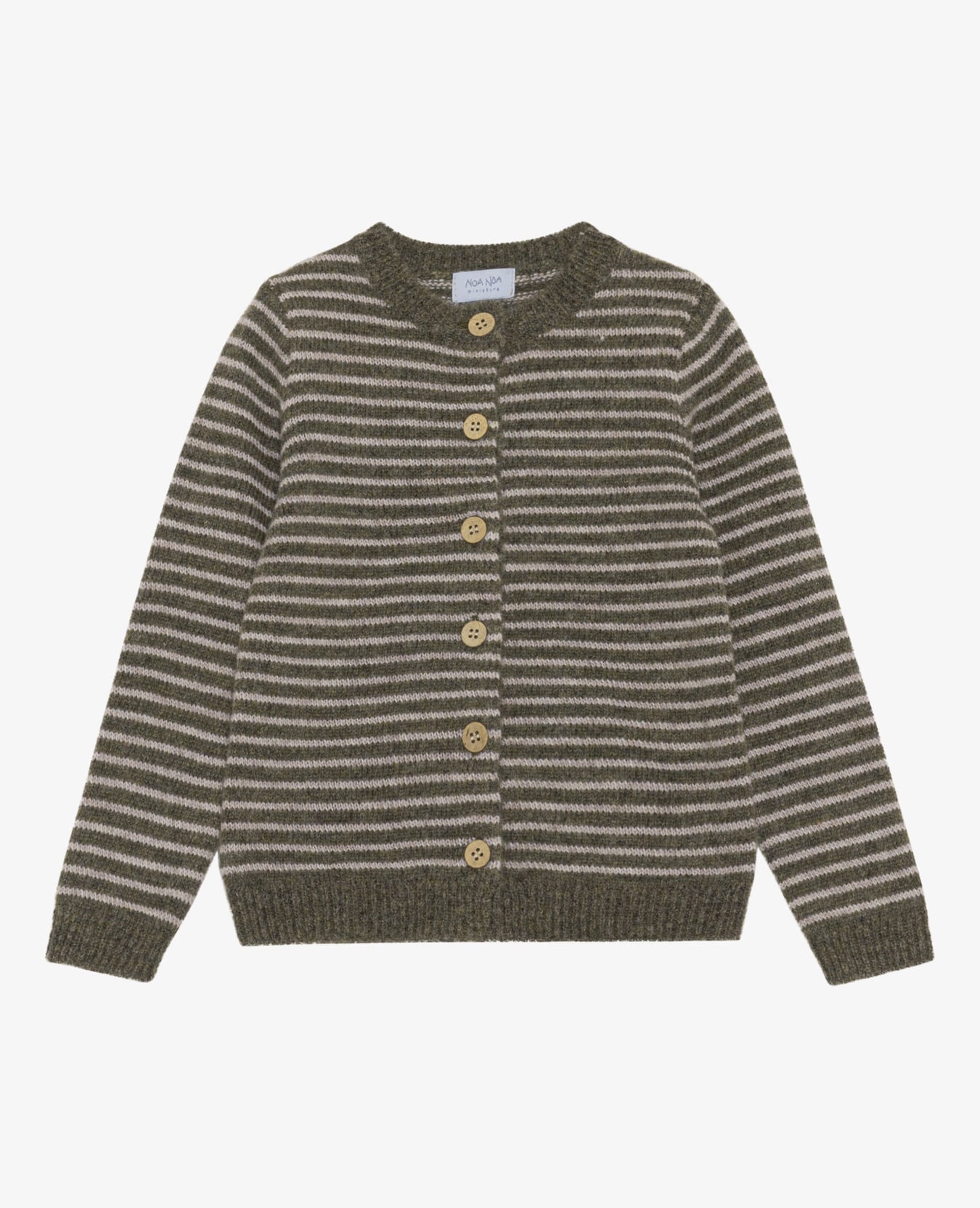 BOBBIENNM STRIPED WOOL MIX CARDIGAN