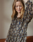 NICOLINENN MØNSTRET KJOLE Noa Noa Long sleeve dresses