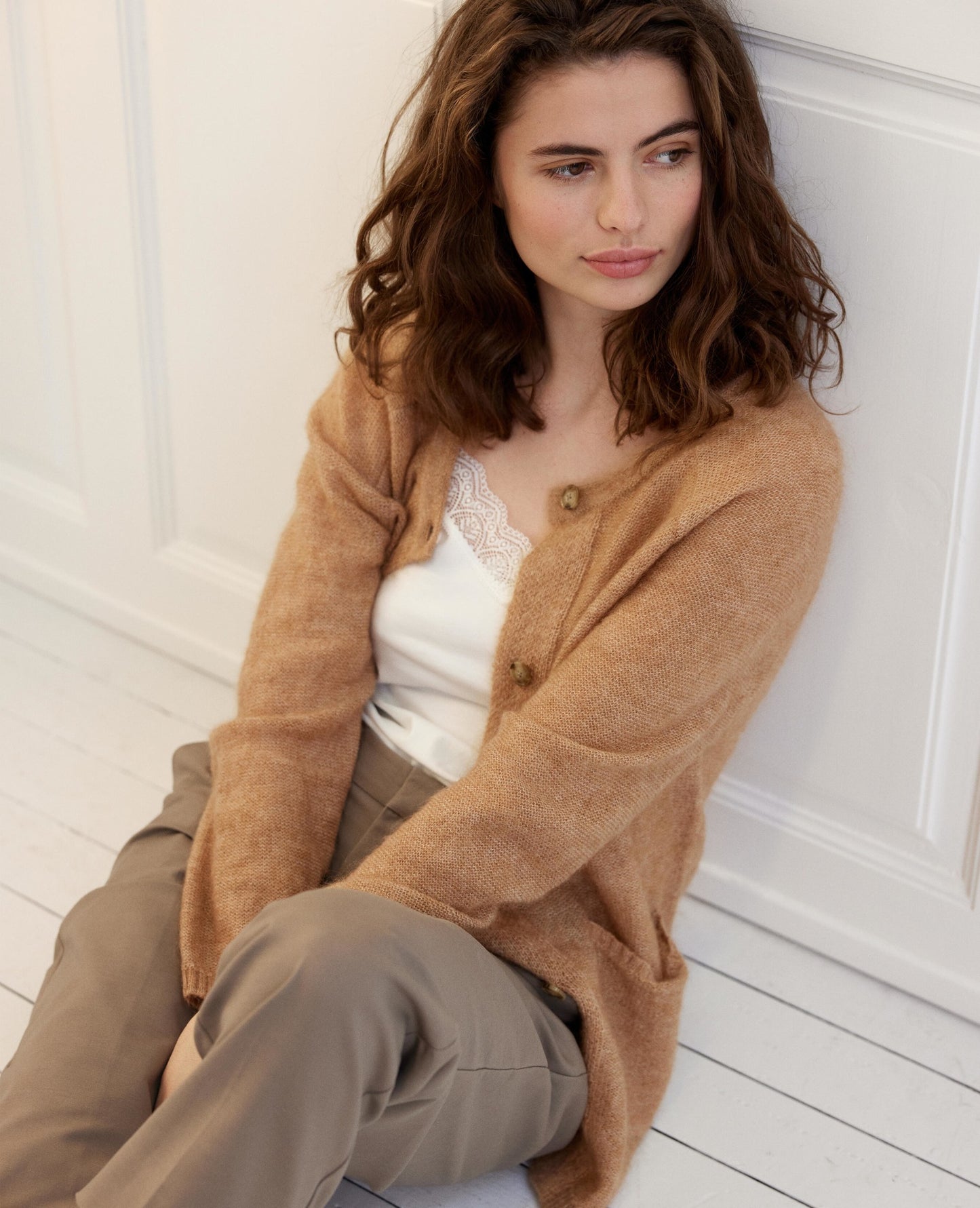 ESSENTIAL MELANGE MOHAIR CARDIGAN