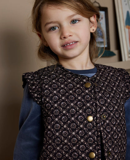 EVIENNM PRINTED QUILT WAISTCOAT