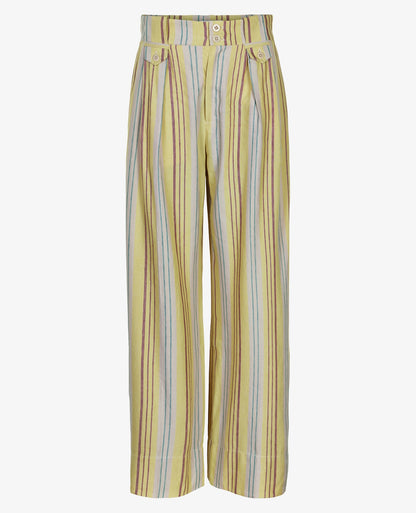 STRIPED LINEN BLEND