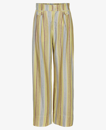 STRIPED LINEN BLEND