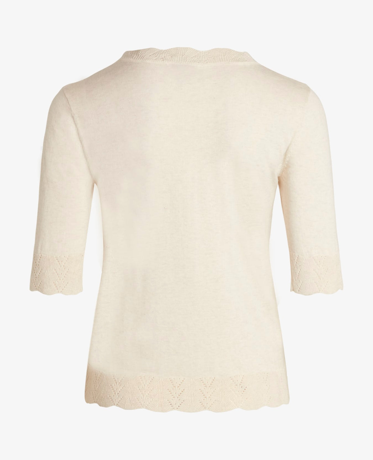 LOUISANN KORTÆRMET PULLOVER MED HULMØNSTER Noa Noa Strik