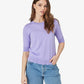 LOUISANN SHORT SLEEVE PULLOVER WITH POINTELLE