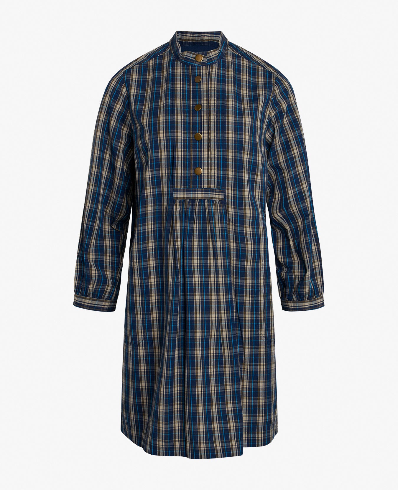 ORGANIC BLUE CHECK DRESS