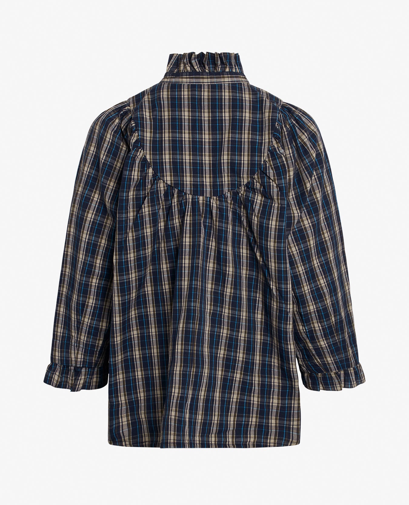 ORGANIC BLUE CHECK BLOUSE