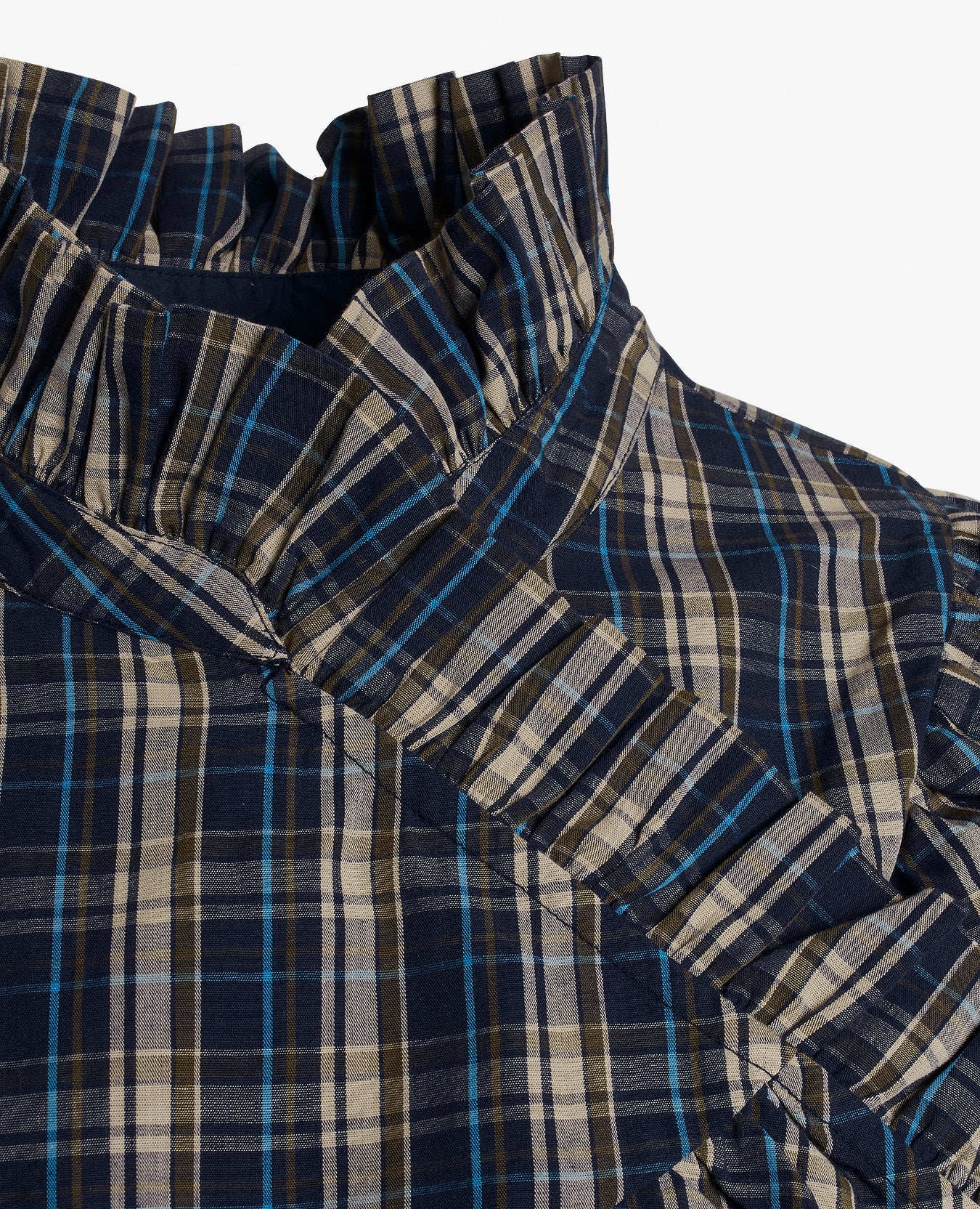 ORGANIC BLUE CHECK BLOUSE