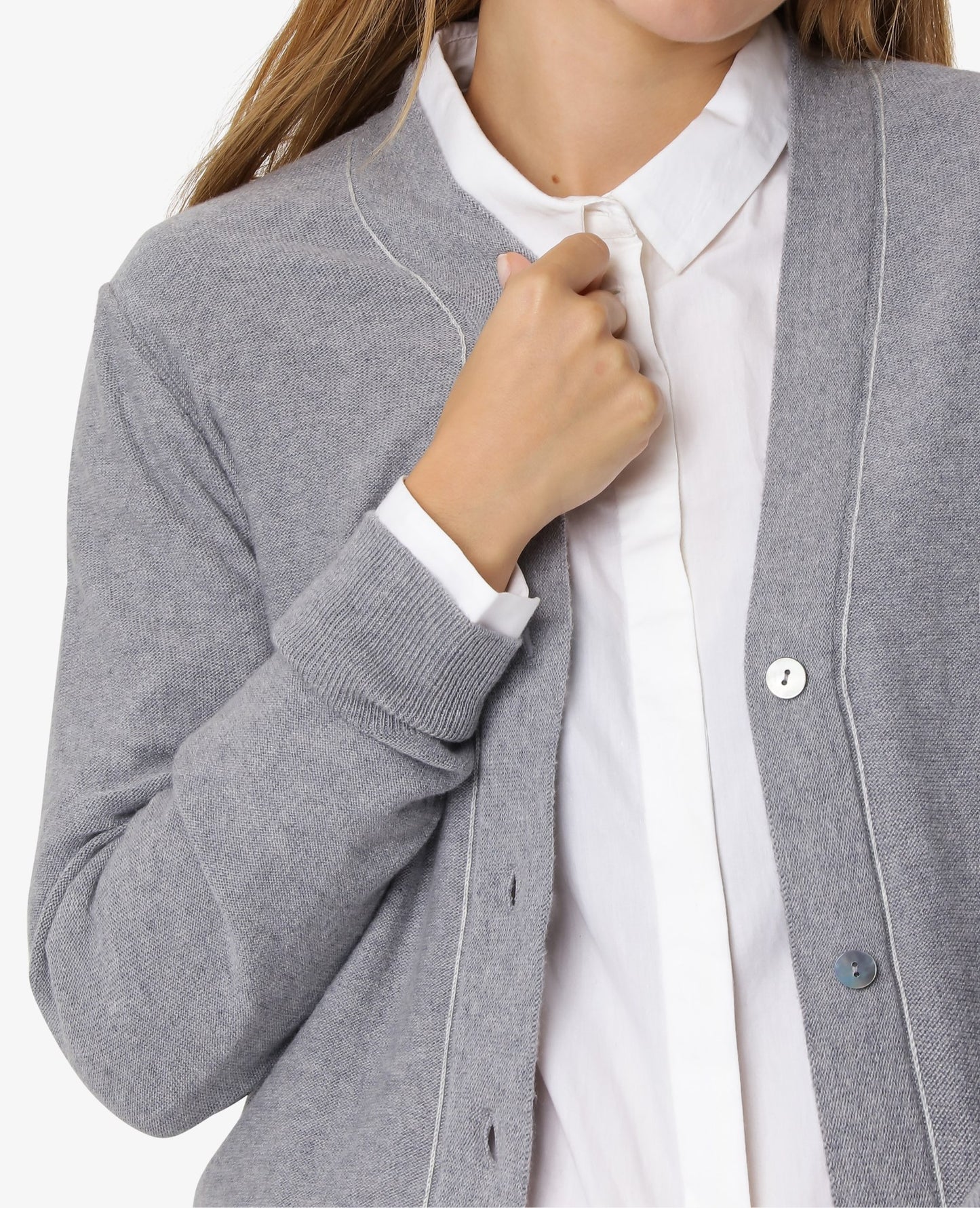 ESSENTIAL COTTON CASHMERE CARDIGAN