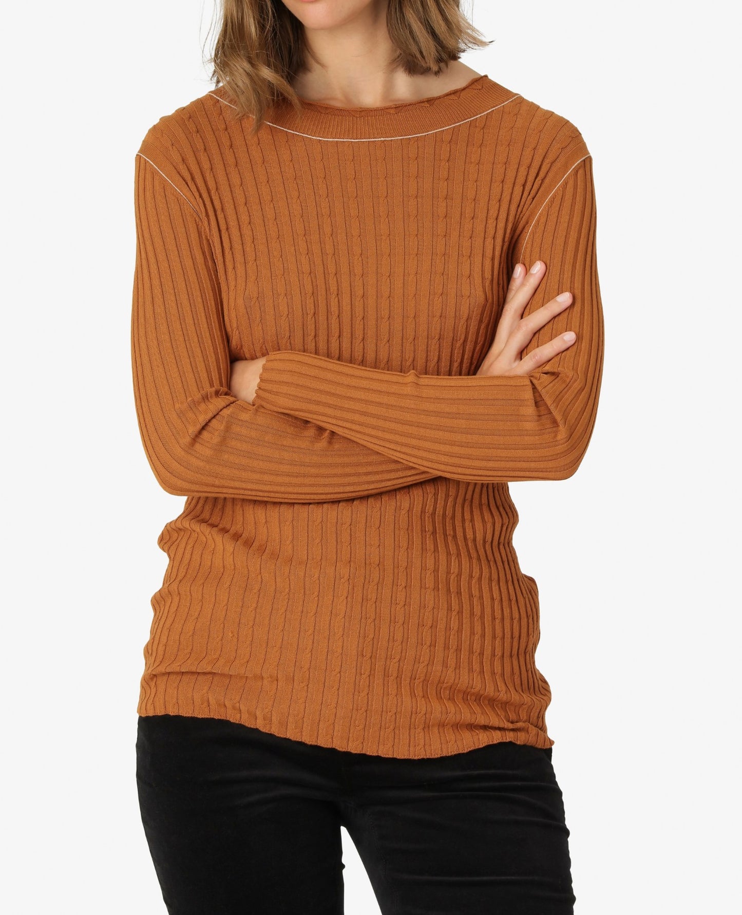 VISCOSE KNIT PULLOVER