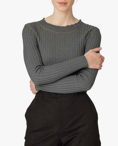 VISCOSE KNIT PULLOVER