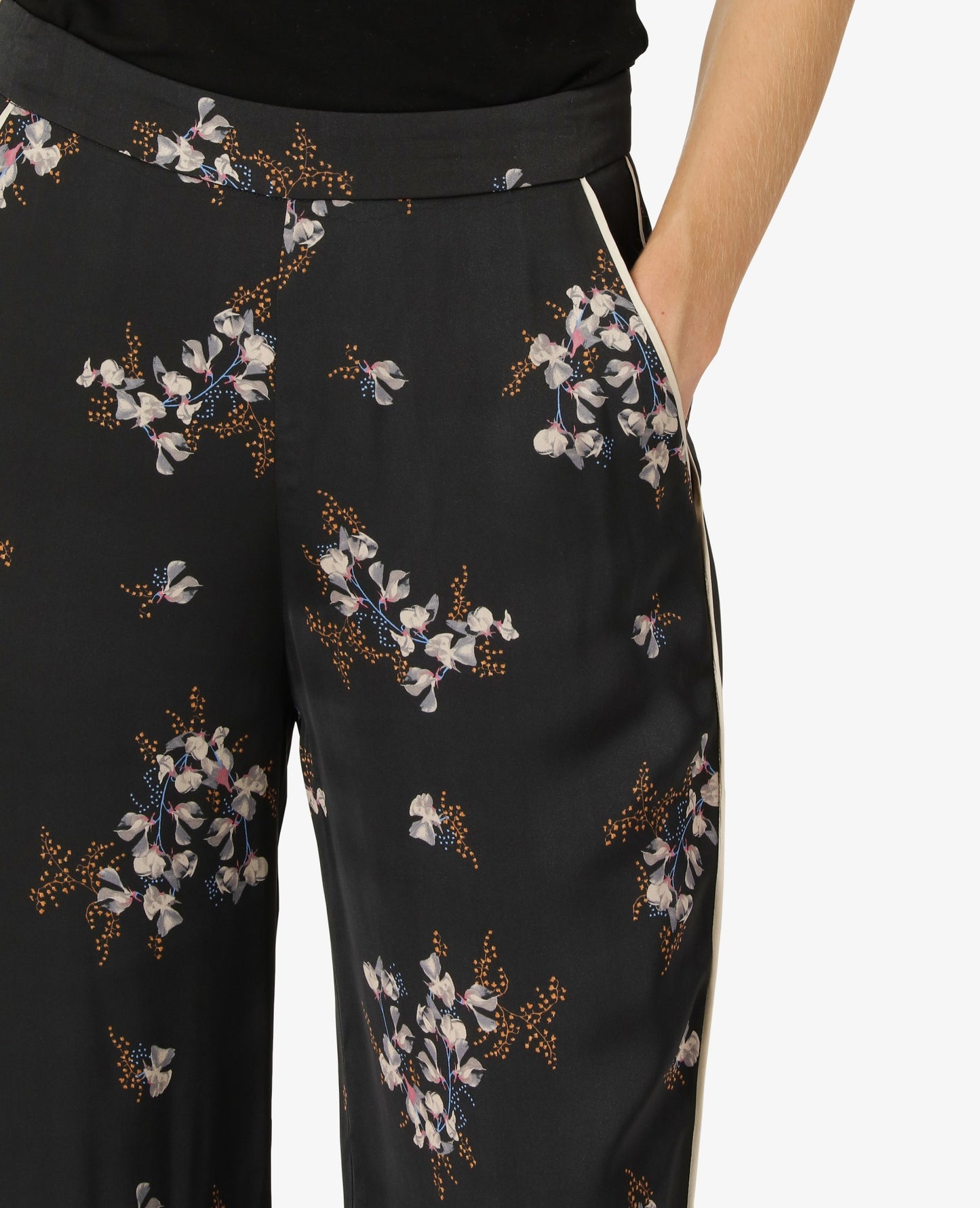 VISCOSE SATEEN TROUSERS