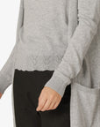ESSENTIAL COTTON MELANGE CARDIGAN