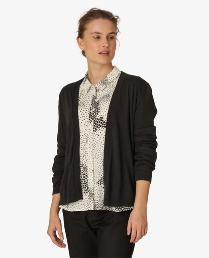 ESSENTIAL COTTON MELANGE CARDIGAN