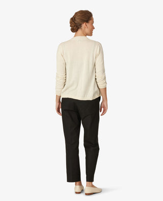 ESSENTIAL COTTON MELANGE CARDIGAN