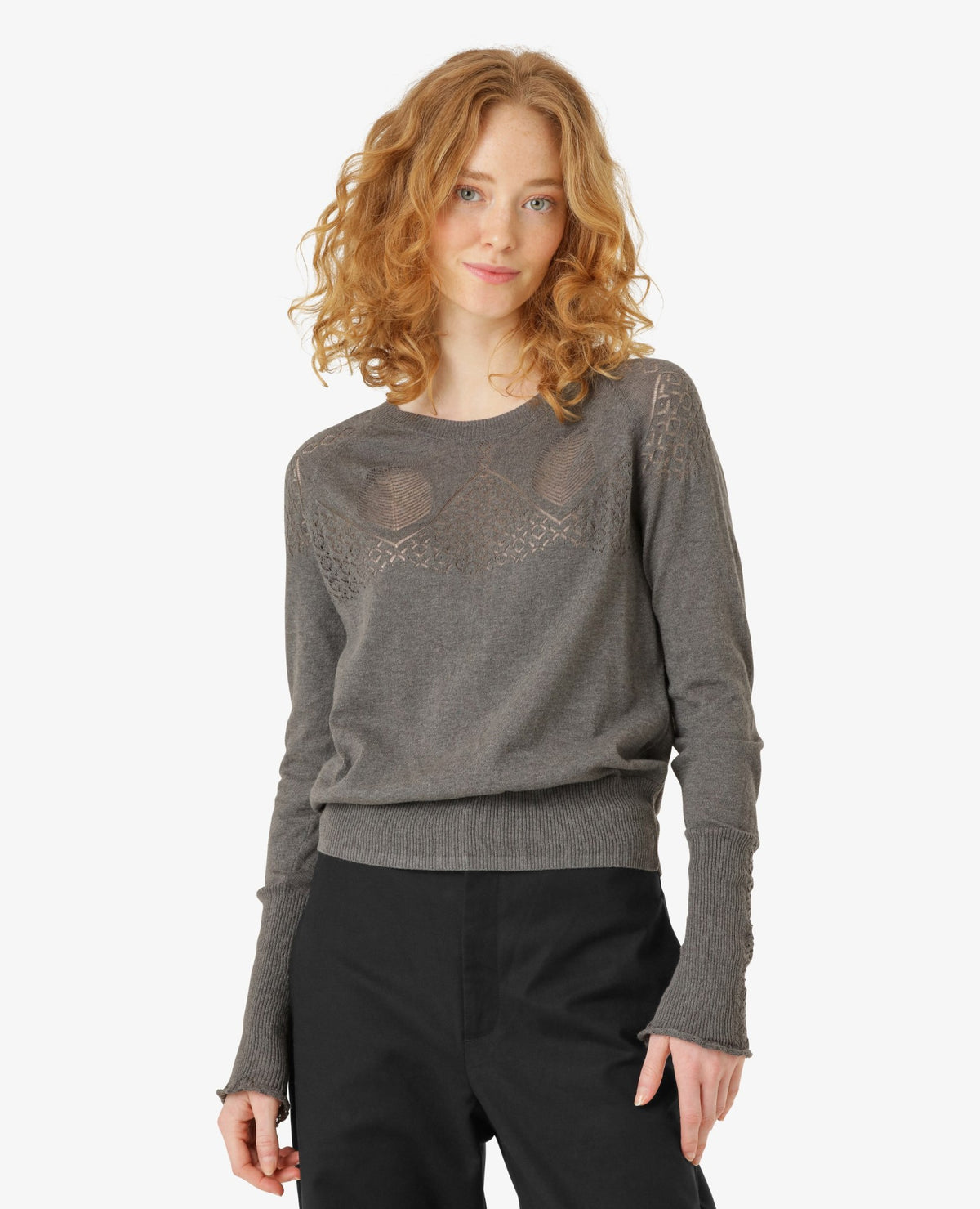 LOUISANN STRIKBLUSE MED HULMØNSTER Noa Noa Strik