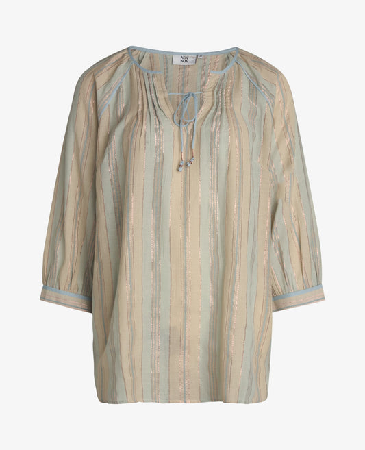 SHIMMER COTTON STRIPE TUNIC