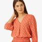 DOTTED FINE MOSS BLOUSE