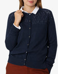 ESSENTIAL COTTON MELANGE CARDIGAN