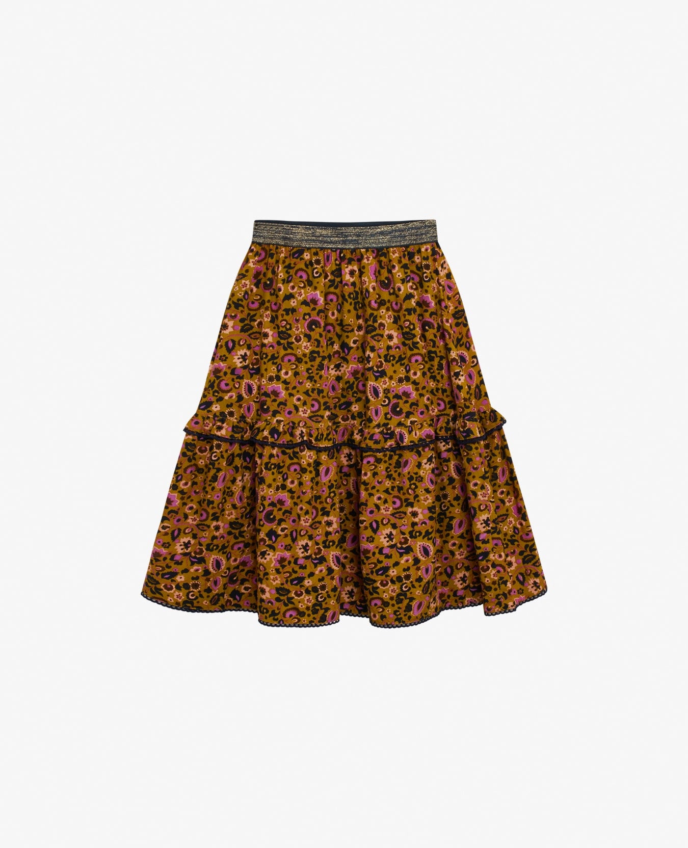 MINI FLOWER TWILL VISCOSE SKIRT