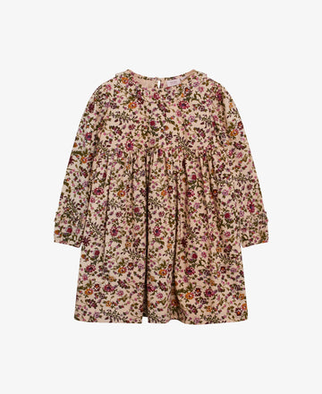 MINI ANTIQUE BLOOM ORG. POPLIN DRESS