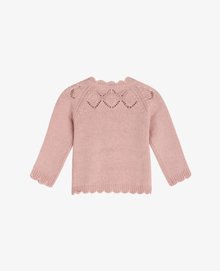 BABY POINTELLE WOOL CARDIGAN
