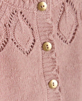 BABY POINTELLE WOOL CARDIGAN