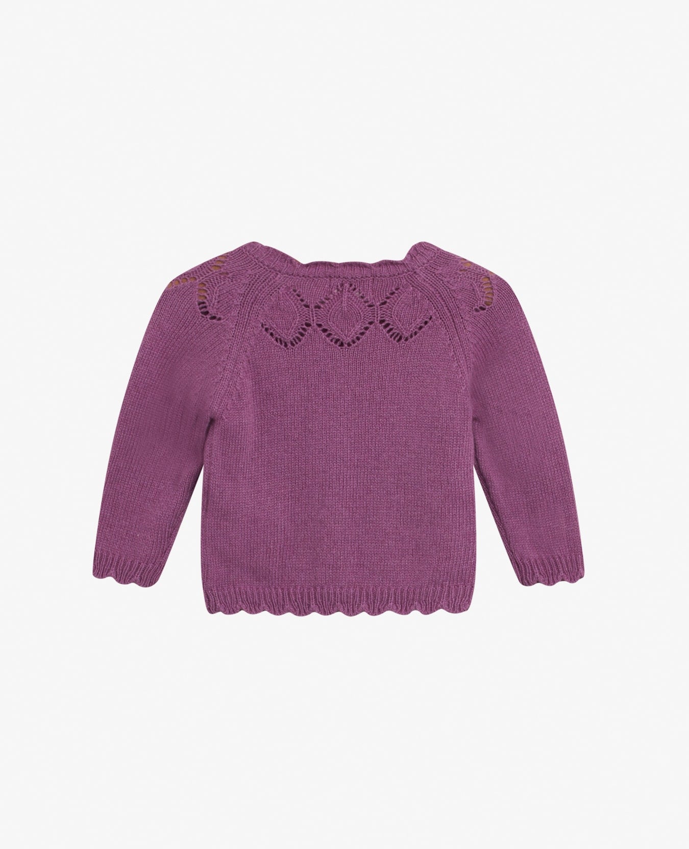 BABY POINTELLE WOOL CARDIGAN