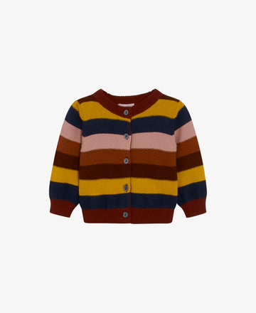 BABY ORG. COTTON STRIPE 9GG CARDIGAN