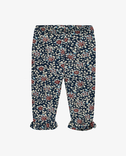 BABY BLUE FLOWER ORG. JERSEY LEGGINGS