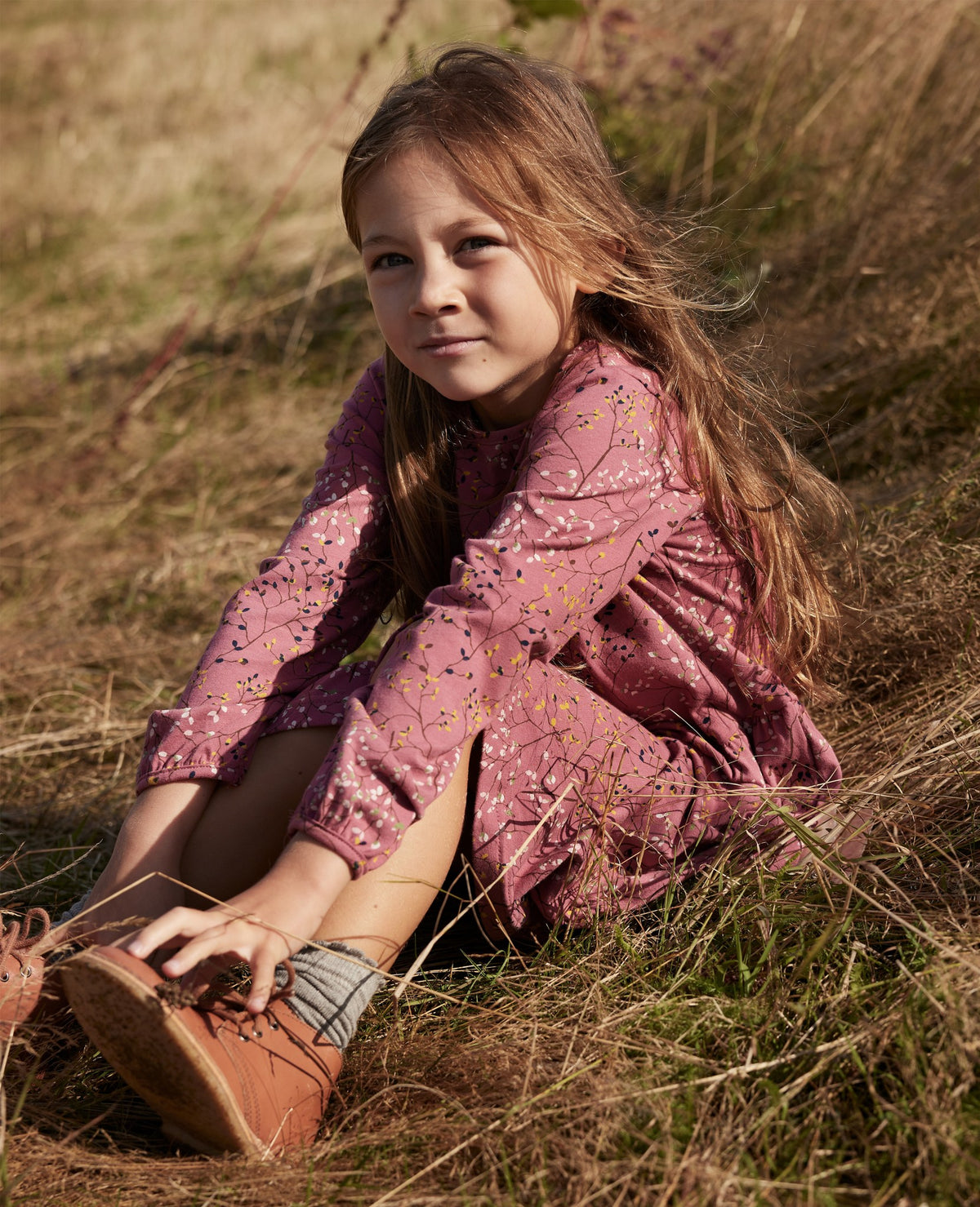 MINI TINY LEAF ORG. JERSEY DRESS Molly´s Collective ApS Kjoler