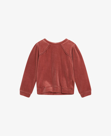 MINI VELVET JERSEY SWEATSHIRT